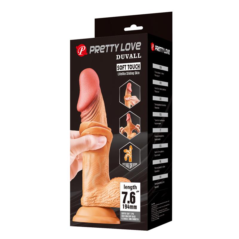 Duvall Dildo Realista con Piel Deslizante Retractil 194 cm