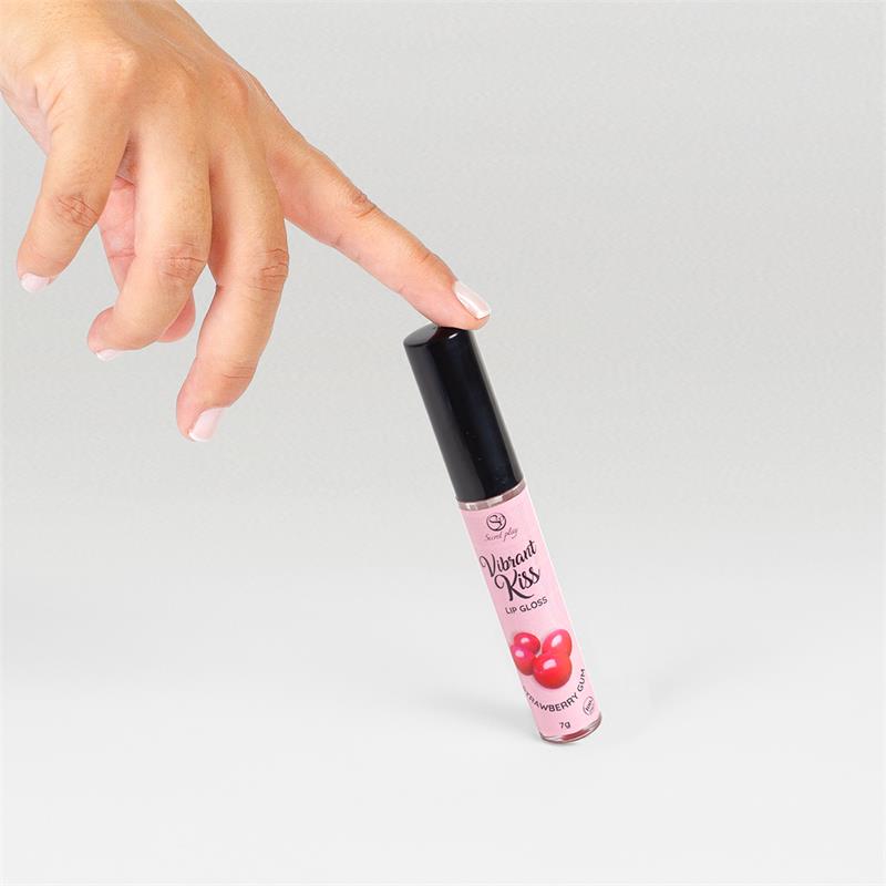 Lip Gloss Vibrant Kiss Sabor Chicle de fresa 7g