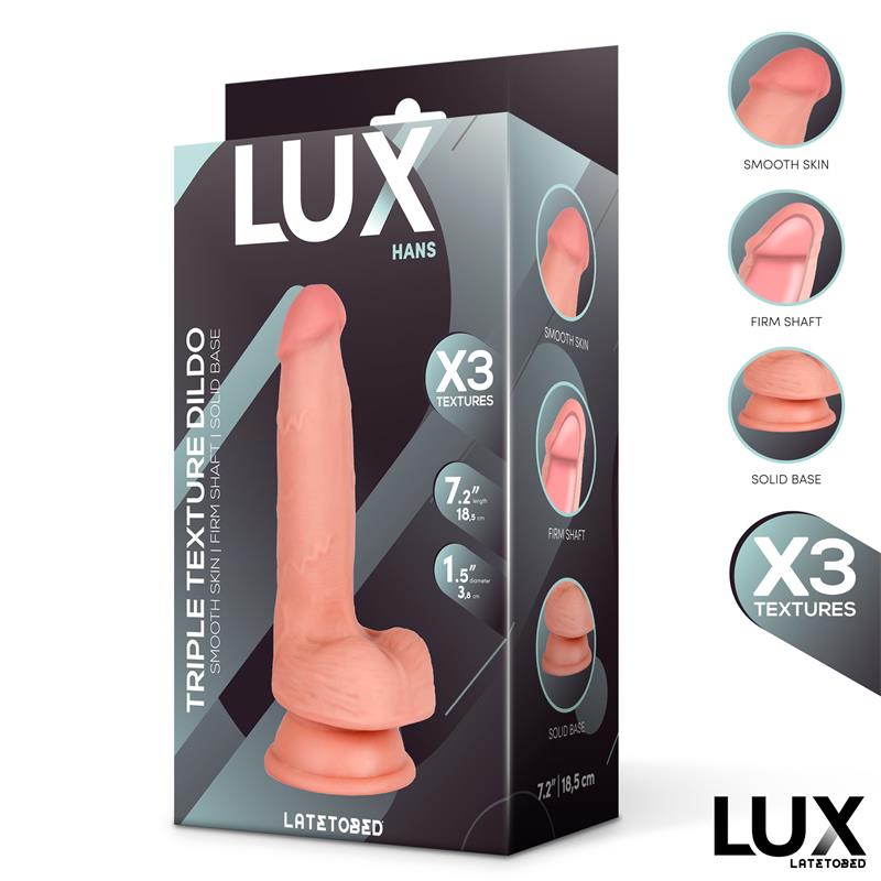 Hans Dildo Triple Densidad con Testiculos 72