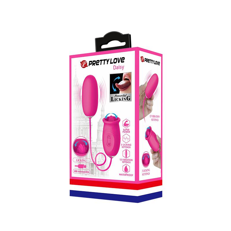 Daisy Huevo Vibrador y Lengua Estimuladora Rosa