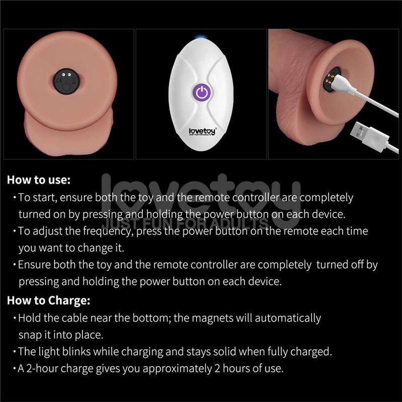 Dildo con Vibracion Piel Deslizante Silicona Dual Layer 85