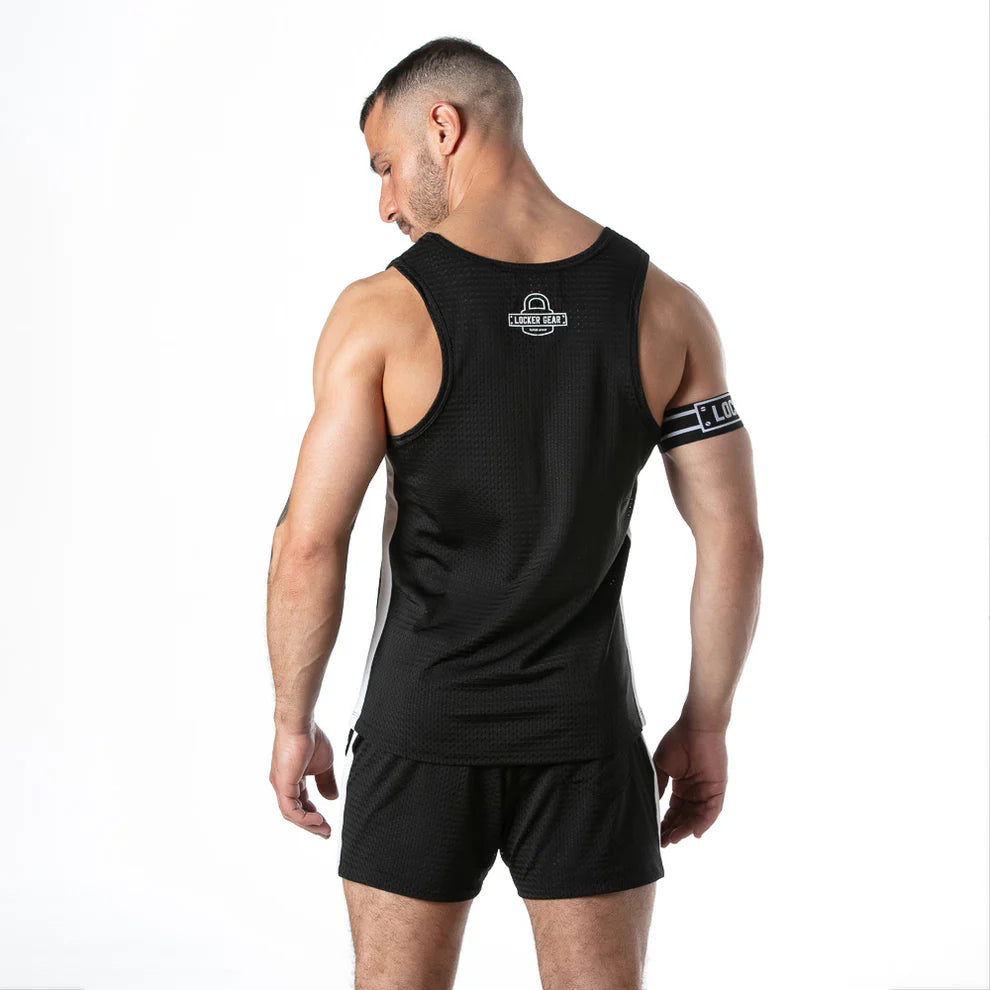 Camiseta tirantes SPORT MESH Negra/blanca L