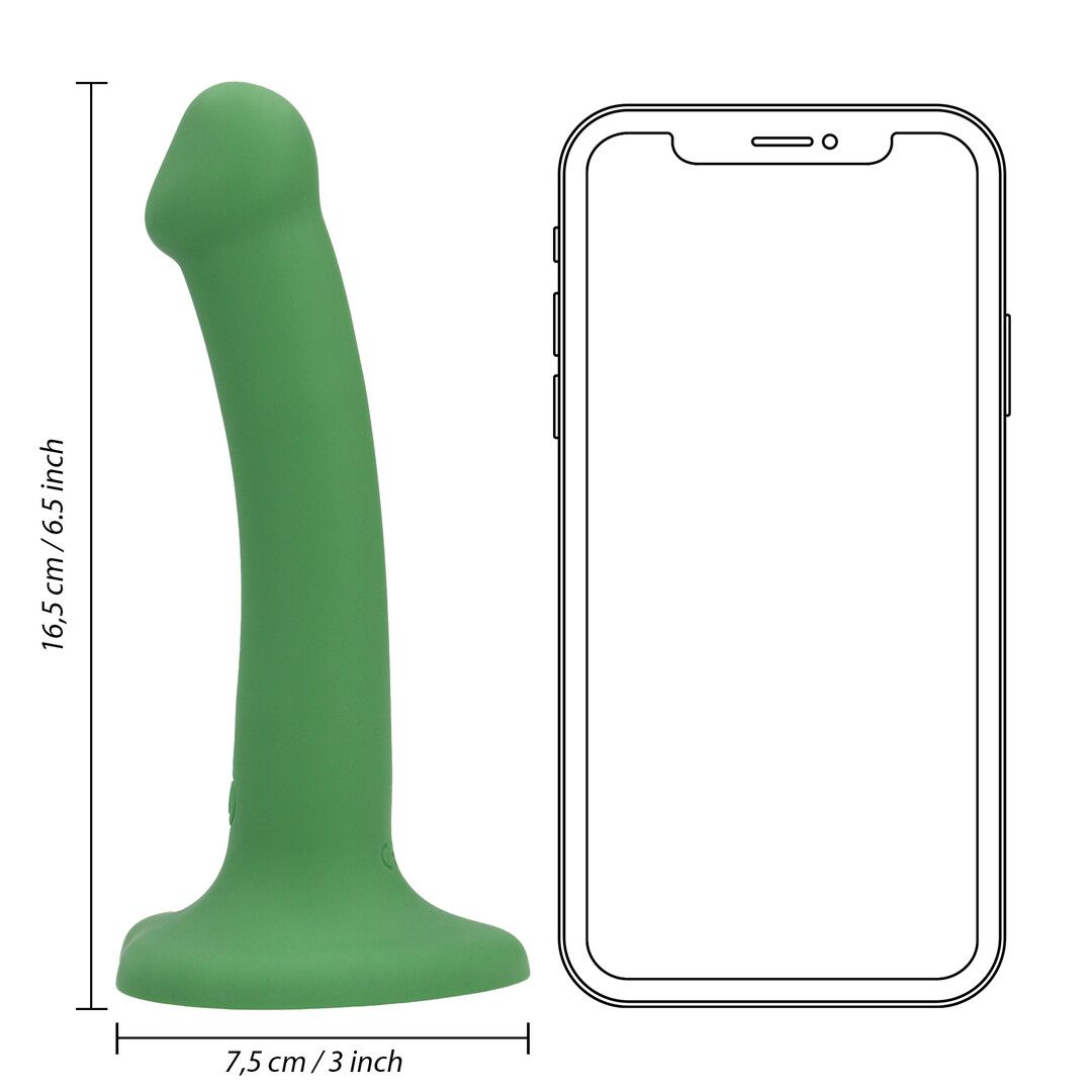 Dildo con Vibracion No Fálico - Verde Bosque
