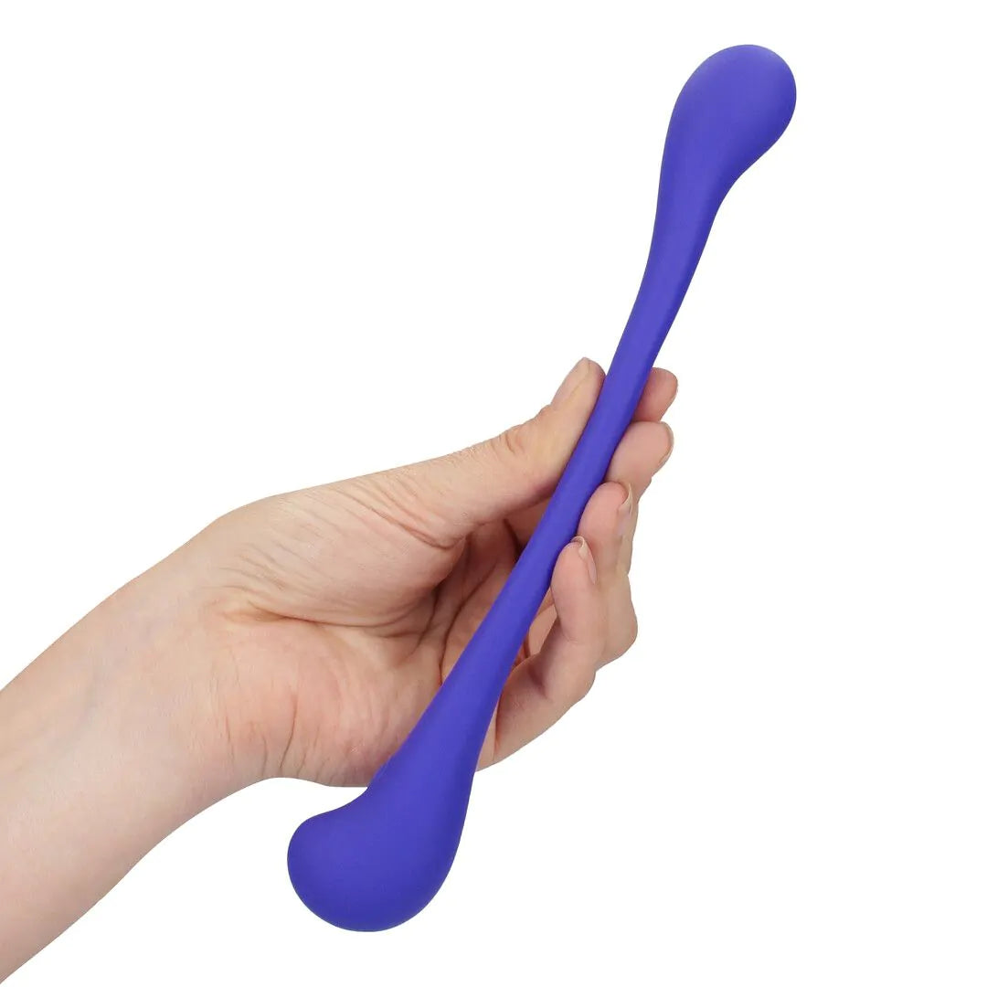 Vibrador flexible de doble extremo con control remoto - Morado