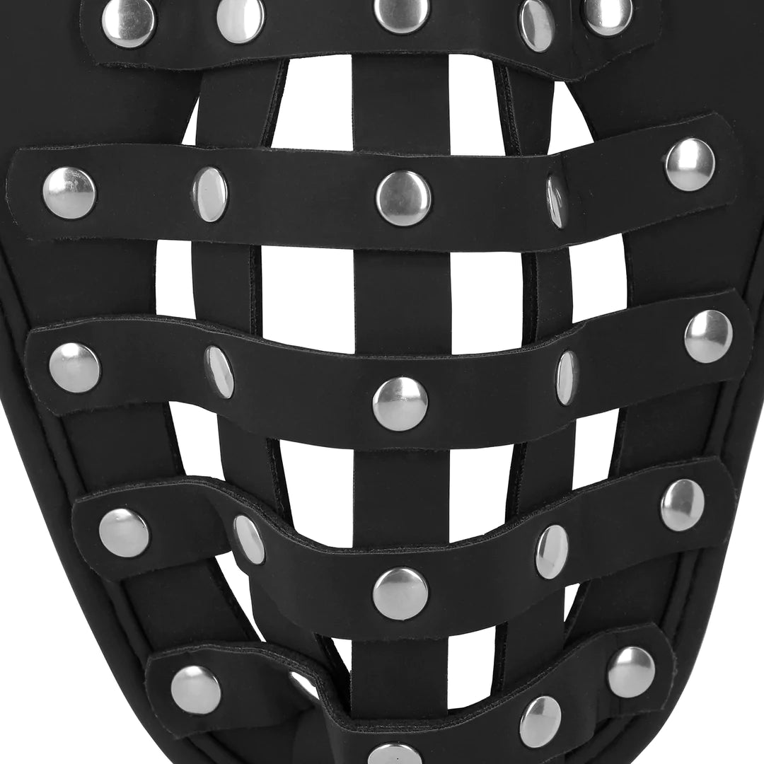 Suspensorio de castidad de cuero sintético - Negro