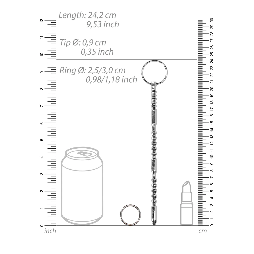Dilatador uretra acanalado de acero inoxidable - 0,4" / 9 mm