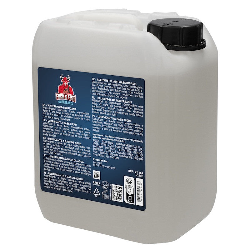 Bidon Lubricante Fuck & Fist Agua 5 Litros