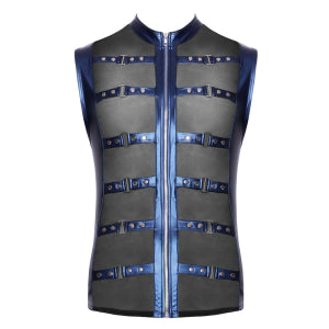 Top Eclino chaqueta con cremallera Azul metalizado