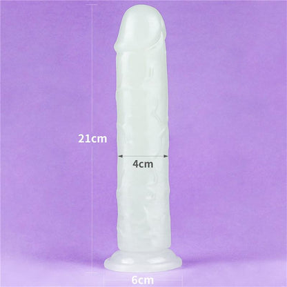 Dildo Lumino 8 Luz Azul