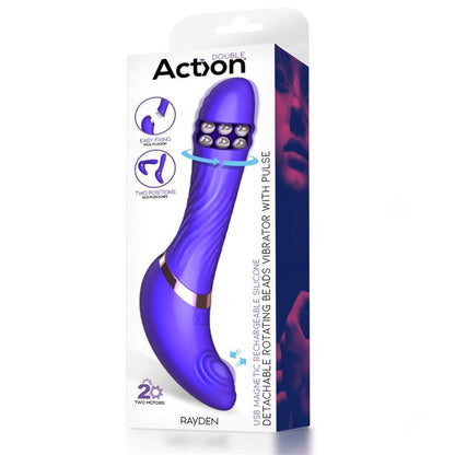 Rayden Vibrador con Pulsacion y Bolas Internas Desmontable Dos Posiciones