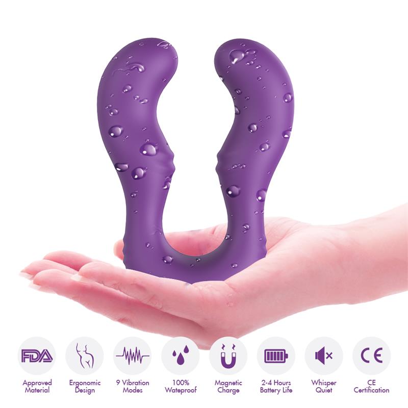 Vibrador Doble para Parejas Purpura
