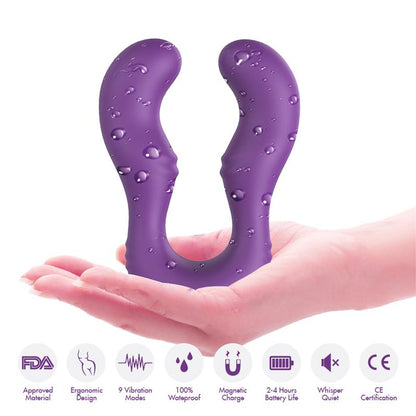 Vibrador Doble para Parejas Purpura