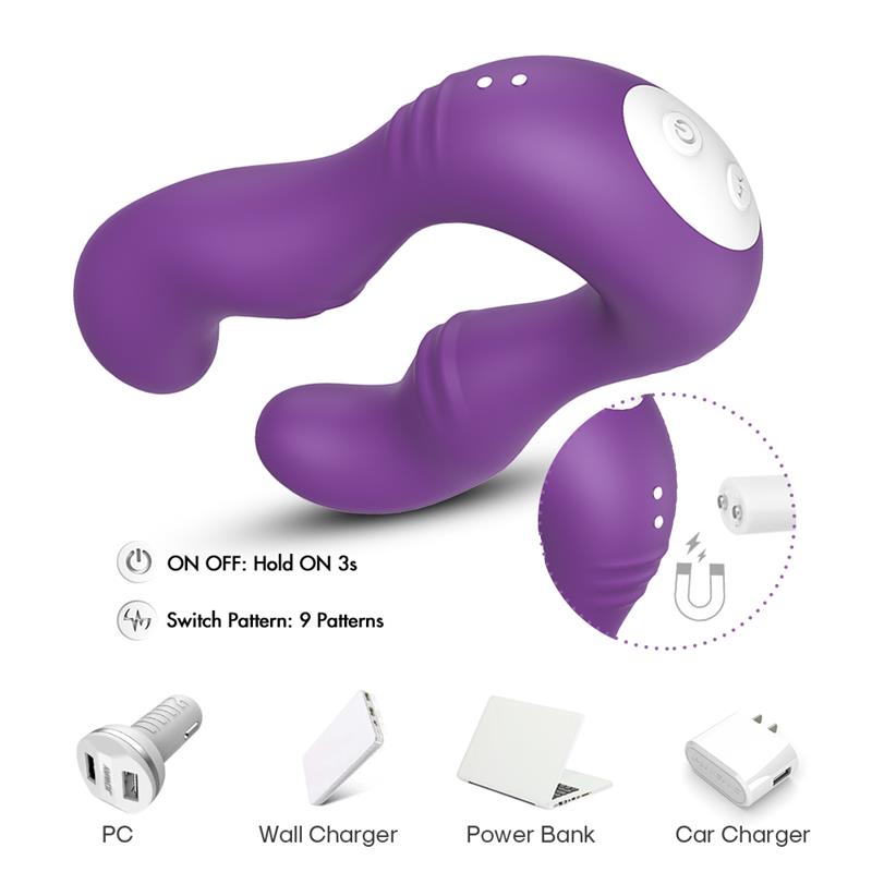 Vibrador Doble para Parejas Purpura