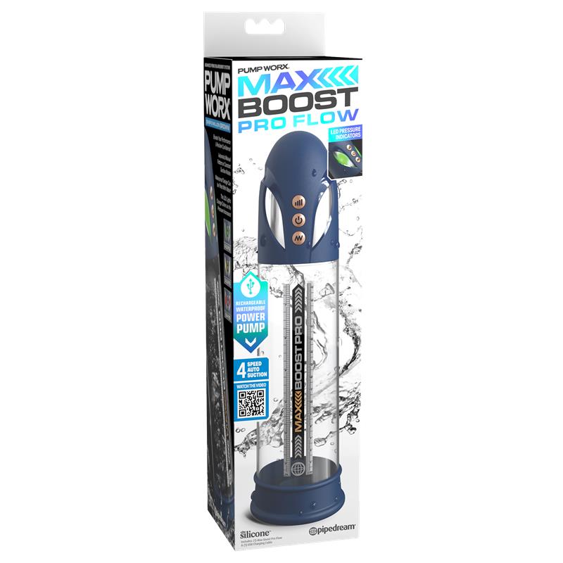 Masturbador Automático Max Boost Pro Flow Azul