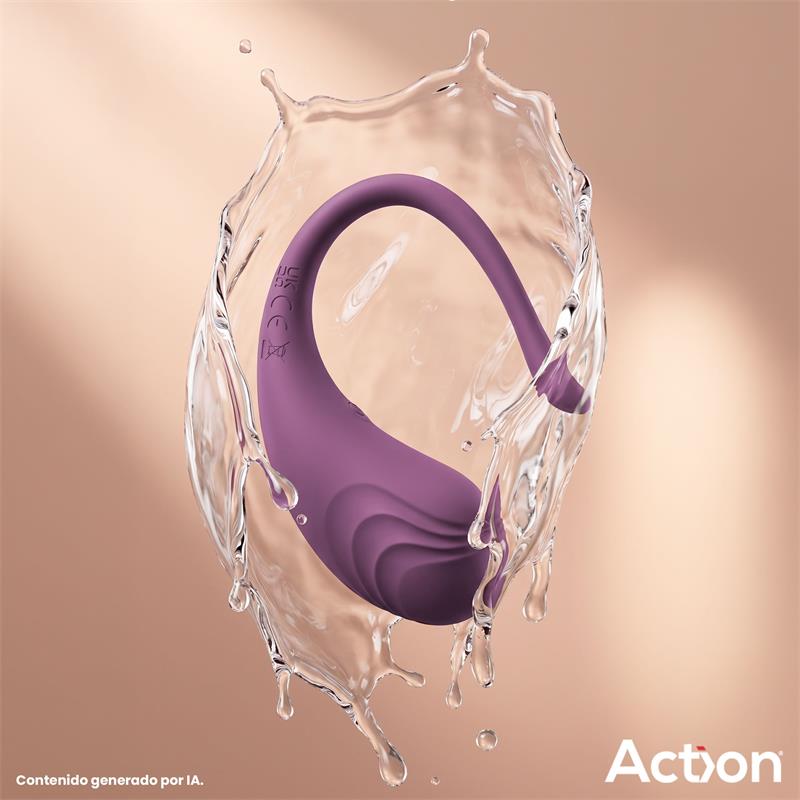 Luvia Huevo Vibrador con Control Remoto USB Púrpura