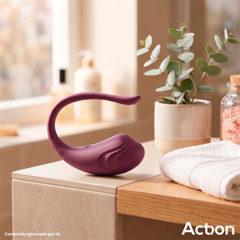 Luvia Huevo Vibrador con Control Remoto USB Púrpura