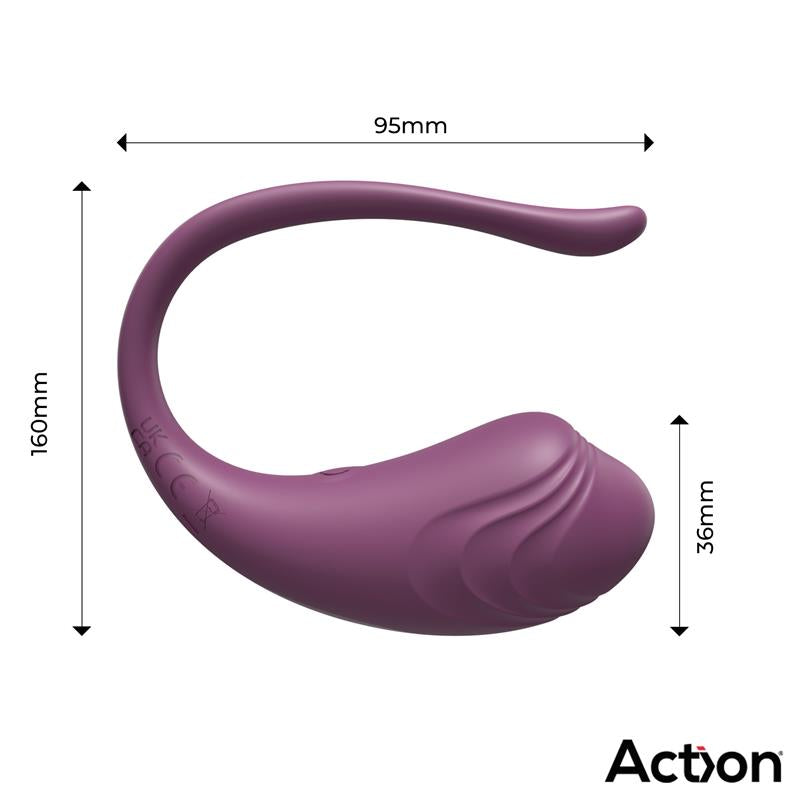 Luvia Huevo Vibrador con Control Remoto USB Púrpura