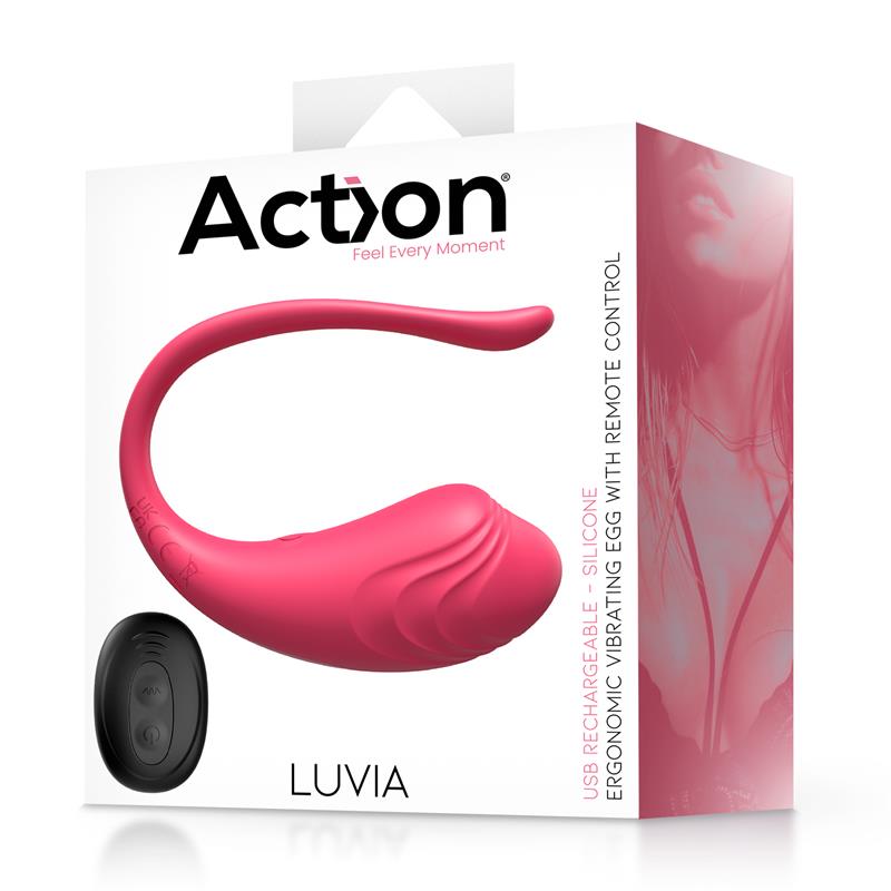 Luvia Huevo Vibrador con Control Remoto USB Rosa