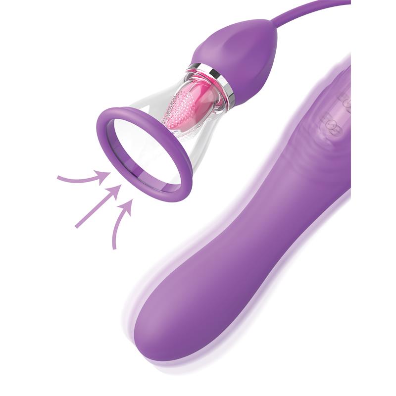 Estimulador con Lengua Succion y Vibracion Her Ultimate Pleasure Max