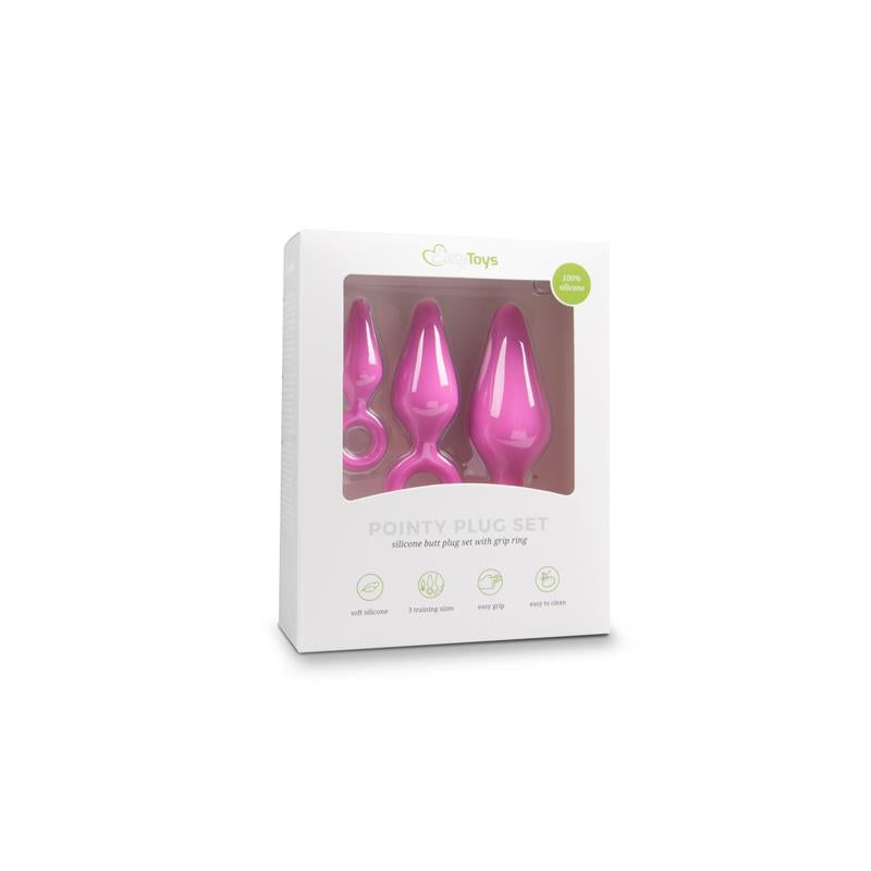 Set 3 Plugs Silicona Rosas