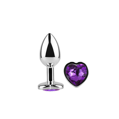 Plug Anal con Joya de Corazon Purple Lavender Talla S