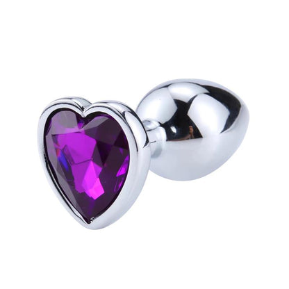 Plug Anal con Joya de Corazon Purple Lavender Talla S