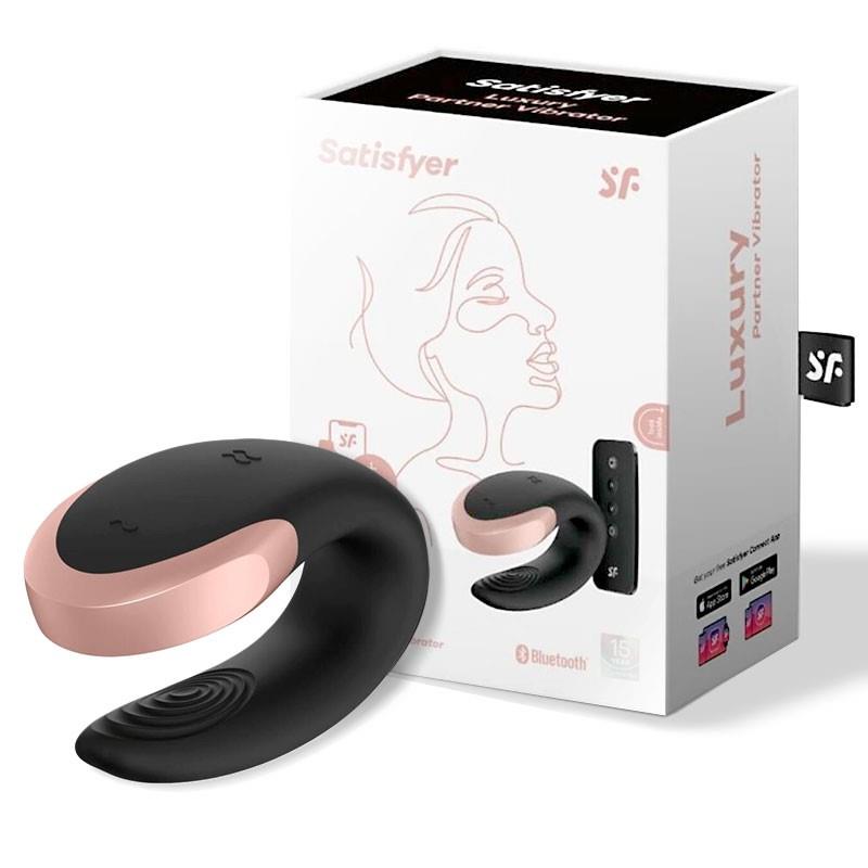 Double Love Luxury Vibrador Para Parejas con App Negro