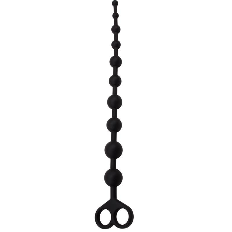 Cadena Anal 308 x 24 cm Silicona Negro