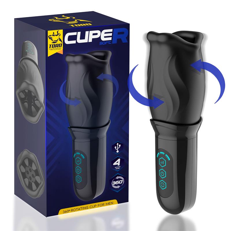 Cuper Masturbador con Rotacion 360º Silicona USB