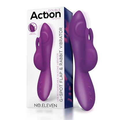 No Eleven Vibrador con Conejito Punto G y Fucion de Pulsacion USB Margnetico Silicona