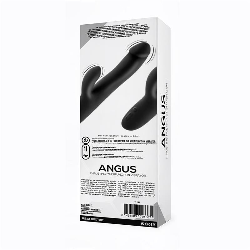 Angus Vibrador con Funcion de Movimiento Thrusting 2 Motores Silicona USB