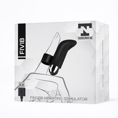 Fivib Estimulador de Dedo USB Silicona Negro