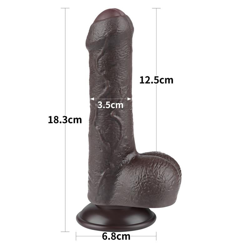 Dildo Dual Layer Piel Retractil 7