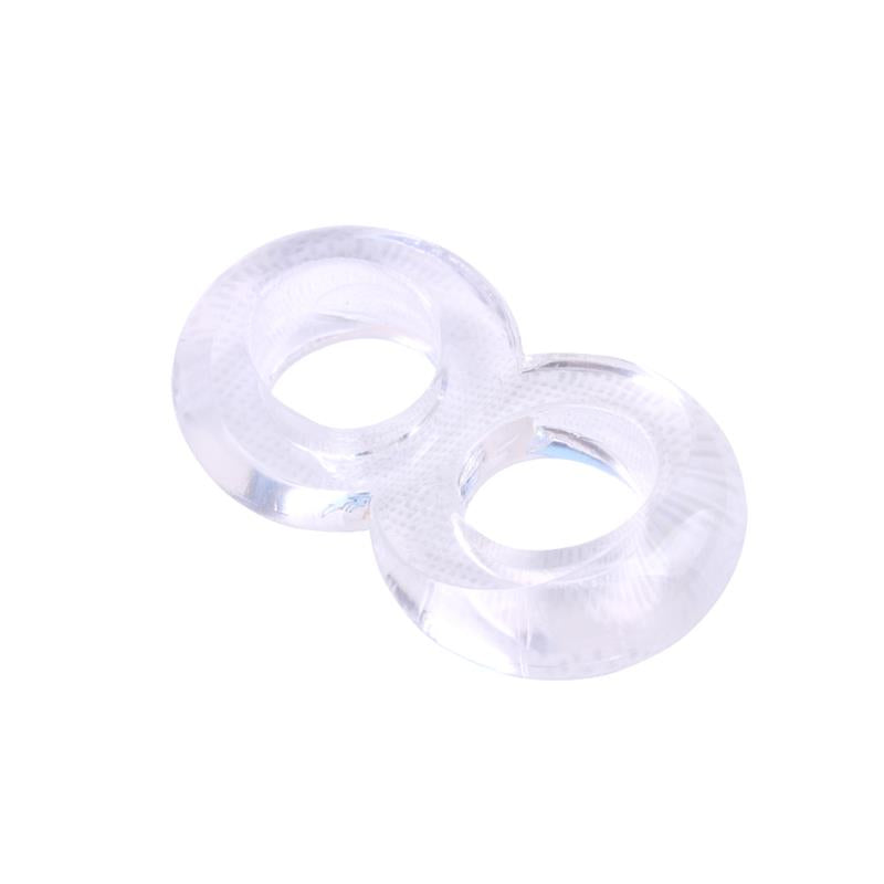 Anillo para el Pene Doble Duo Cock 8 Transparente