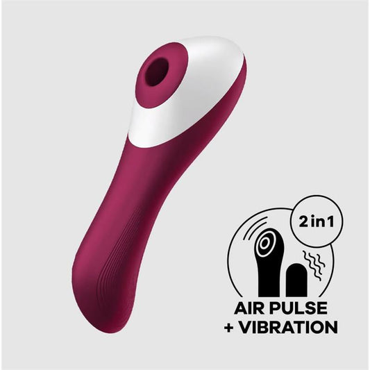 Dual Crush Vibrador y Succionador USB Rojo