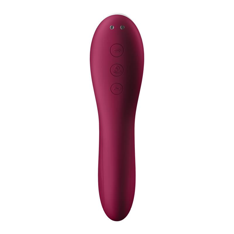 Dual Crush Vibrador y Succionador USB Rojo