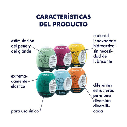 Set 6 Unidades Huevo Masturbador