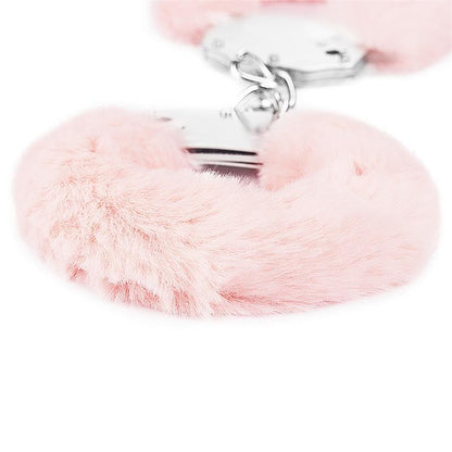 Esposas Metalicas con Pelo Rosa