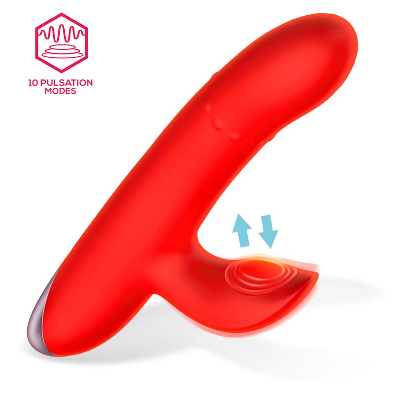 Divya Vibrador con Aro de Bolas Internas Up and Down y Pulsacion 3 Motores Independientes USB