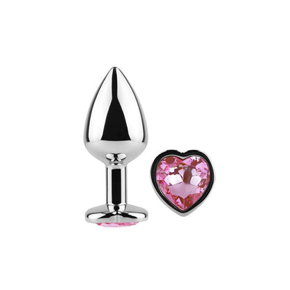 Plug Anal de Metal Corazon Fuchsia Talla S