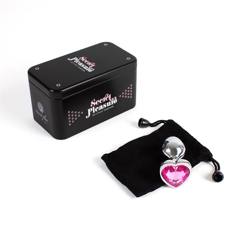 Plug Anal de Metal Corazon Fuchsia Talla S