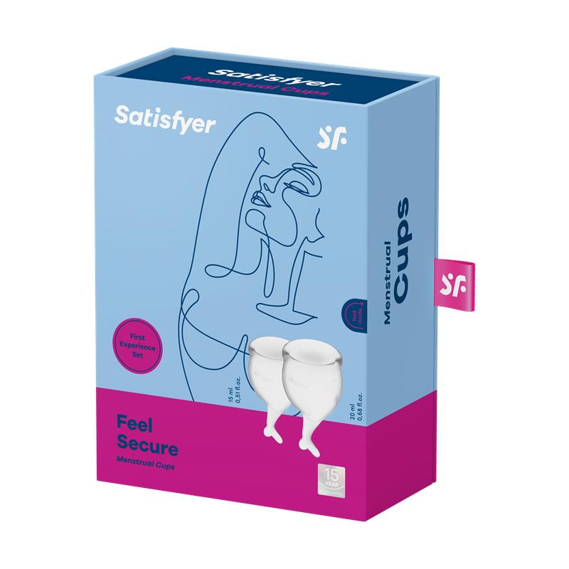 Copas Menstruales Feel Secure Transparent Pack de 2