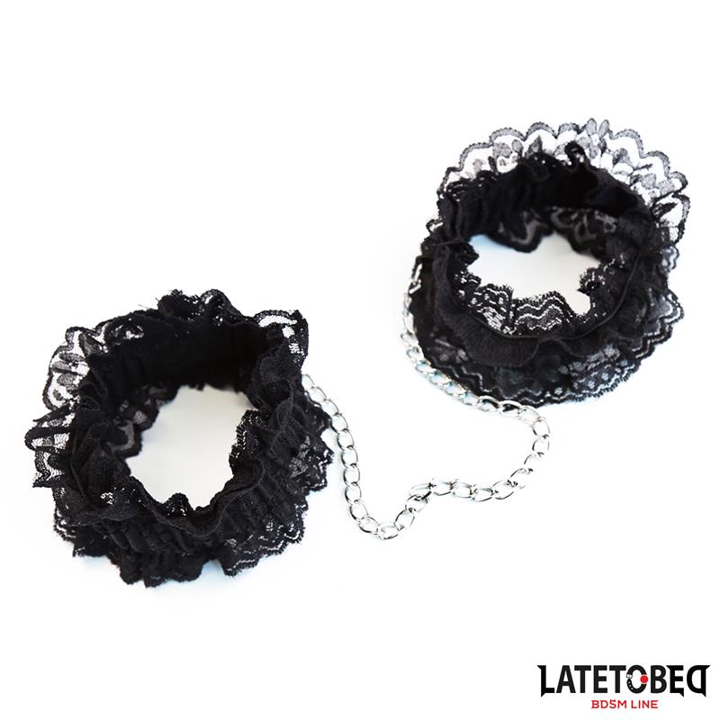 Esposas para Pies de Encaje Elastico Negro