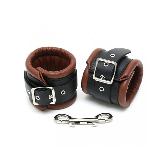 Esposas para Pies Cuero Negro y Marron 7cm