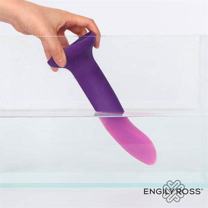 Dildo que Cambia de Color Pupura a Rosa Talla L 21 cm