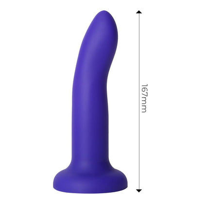 Dildo con Vibracion que Cambia de Color Azul a Purpura Talla M 17 cm