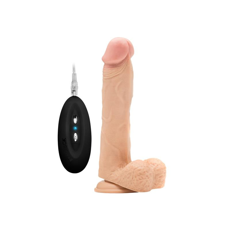 Pene Realistico con Vibracion 2286cm con Escroto Color Natural