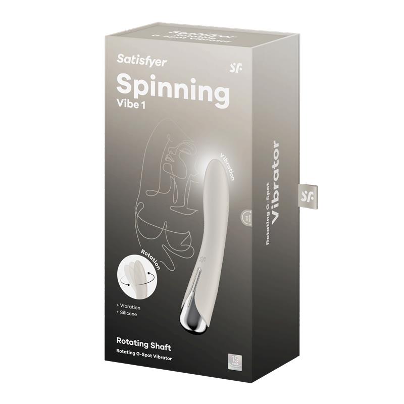 Spinning Vibe 1 Vibrador y Rotador Beige