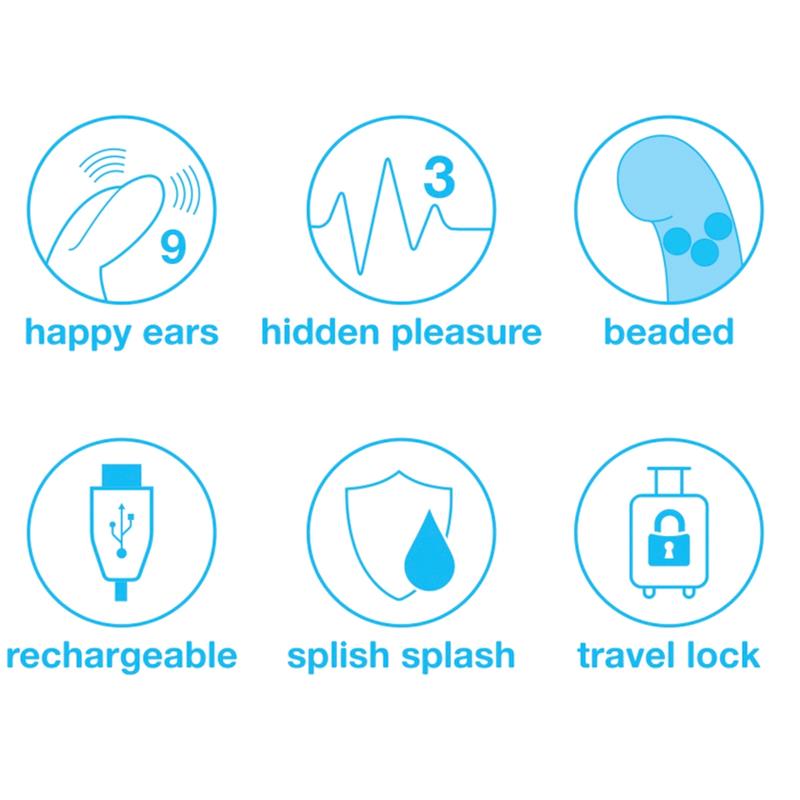 Vibrador Rotador Beaded Punto G Purpura