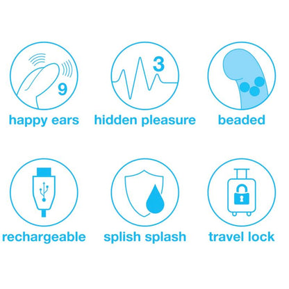 Vibrador Rotador Beaded Punto G Purpura